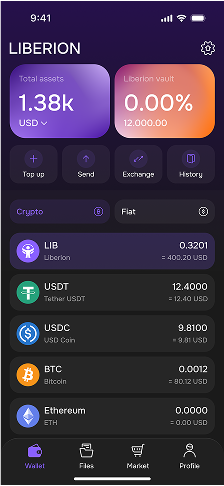 Liberion Wallet Screenshot 2